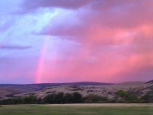 Colorado rainbow sunset